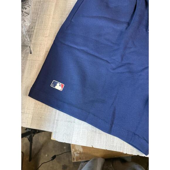 Fear Of Gods Essentials X MLB NYY New York Yankees Sweat Shorts Blue Men’s Large - Picture 2 of 9